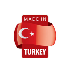 Turkey flag, vector illustration on a white background