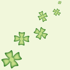 Green background with green flowers