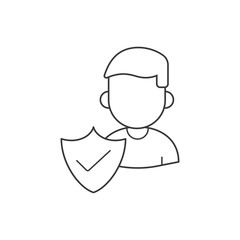 Fototapeta premium Security children approved chalk icon. Defense, protection. Insurance. Antivirus program. Successfully tested. Shield with checkmark. Isolated vector chalkboard illustration