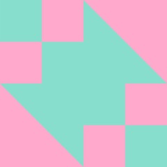 Barn quilt pattern, Amish Patchwork design, Abstract geometric tiled trail Vector illustration