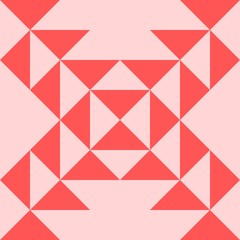 Barn quilt pattern, Amish Patchwork design, Abstract geometric tiled trail Vector illustration