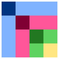 Fototapeta premium Barn quilt pattern, Amish Patchwork design, Abstract geometric tiled trail Vector illustration