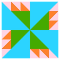 Barn quilt pattern, Amish Patchwork design, Abstract geometric tiled trail Vector illustration