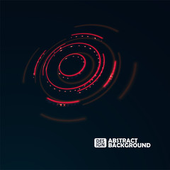 Abstract futuristic blurred circles