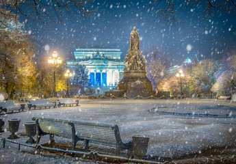 Alexandrinsky Theatre or Russian State Pushkin Academy Drama Theater and Monument to Catherine the...