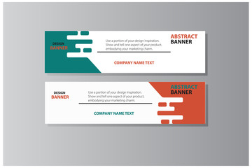 Set of vector banner background design