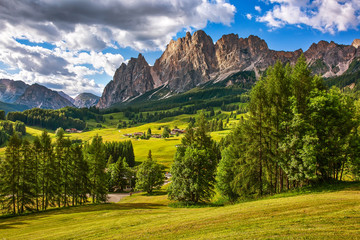 Beautiful mountain valley in Dolomites, Italy