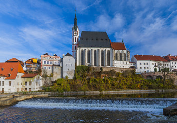 Fototapeta premium Cesky Krumlov cityscape in Czech Republic