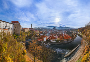 Naklejka premium Cesky Krumlov cityscape in Czech Republic