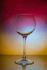 cocktail wine glass colorful splash on white background