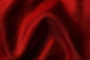 Red fabric cloth texture for background and design art work, beautiful crumpled pattern of silk or linen.