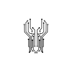 Circuit Logo Template vector