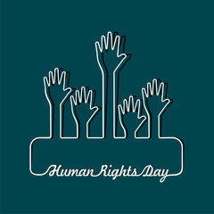 Obraz premium International Human Rights Day -10 December