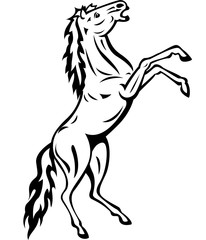 Fototapeta na wymiar Silhouette of a horse standing