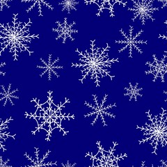 Seamless repeating christmas snowflake background