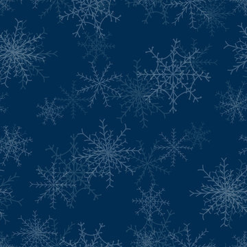 Seamless repeating christmas snowflake background