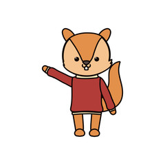 merry christmas celebration cute squirrel with sweater decoration