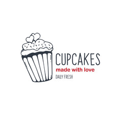 Cupcake or Cake logo for Bakery and pastry.