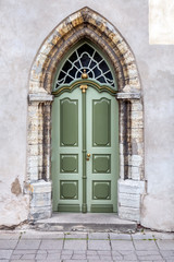 Fototapeta na wymiar Tallinn decorated doors