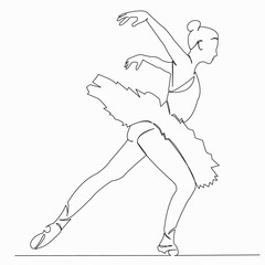 single drawing line art doodle dance