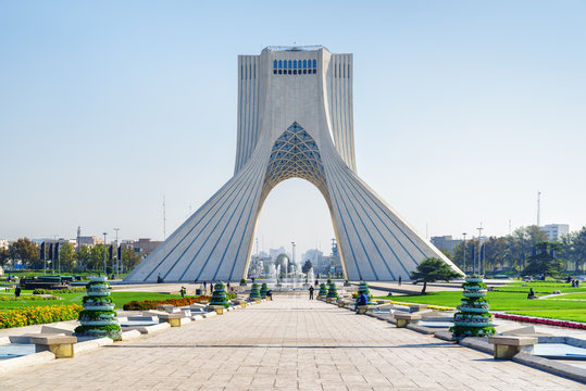 Beautiful view of the Azadi Tower (Freedom Tower), Tehran, Iran
