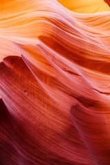 Colorful sandstone formations inside lower antelope canyon, Arizona