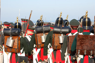 Naklejka premium Russian historical uniform of Crimean War time