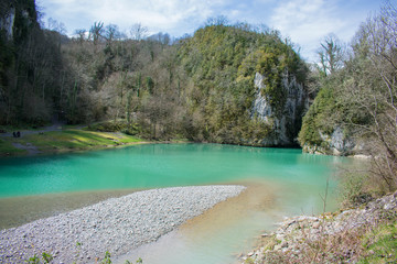 A beautiful lake near the gorges of Kakueta, in France