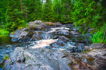 Naklejka na ściany i meble Amazing small waterfall