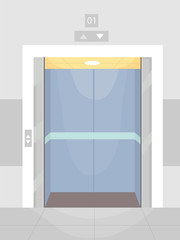 Elevator Open Illustration