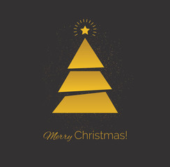 Christmas tree vector illustration. Decorative element for greeting cards, web banners, posters etc