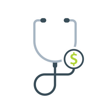 Medical cost icon. Clipart image isolated on white background