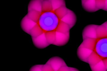 Defocused of photo bokeh blurred circle light from colorful neon lighting bulb in the night for abstract background texture pattern