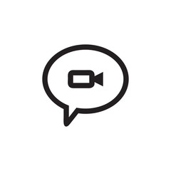 Video Message icon vector isolated on background. Trendy sweet symbol. Pixel perfect. illustration EPS 10. - Vector