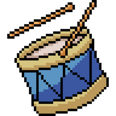 vector pixel art drum
