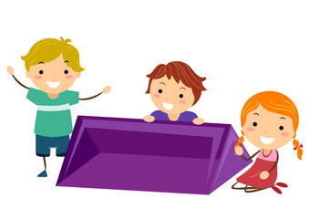 Stickman Kids Common Shape Triangular Prism 3D