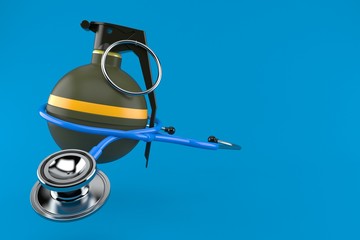 Stethoscope with hand grenade