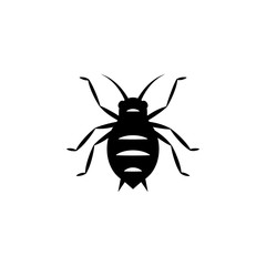 Aphid silhouette icon. Clipart image isolated on white background