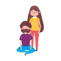 couple together on white background