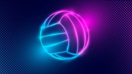 Volleyball design background, shine template.