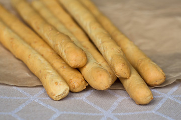 Bread sticks with sesame seeds