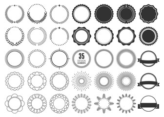 Element design collection for label and logo. Design elements. Vector illustration