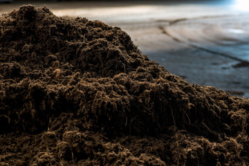 peat fraction, at the processing plant