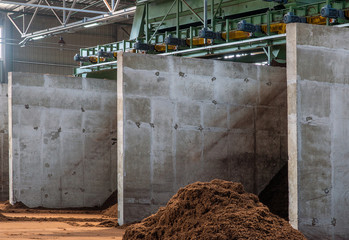 peat fraction, at the processing plant