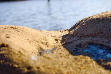 water traces in the sand