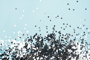 Silver glitter background