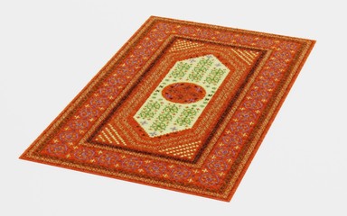 Realistic 3d Render of Oriental Rug