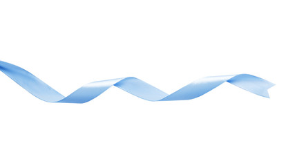 blue Festive Ribbon isolated on a white background