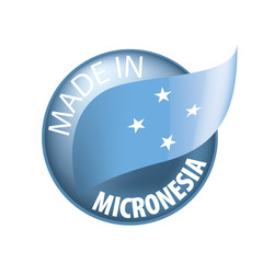 Federated States Micronesia flag, vector illustration on a white background