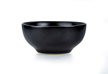  black bowl  isolated on white background